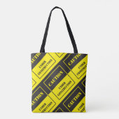 Vorsicht bei Bauzeichen Tasche (Rückseite)