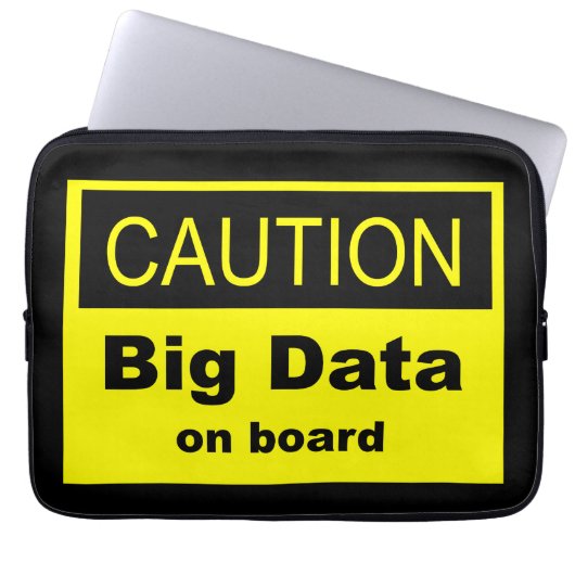 Vorsicht bei Big Data an Bord Laptopschutzhülle (Vorderseite)