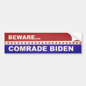 Vorsicht bei Comrade Biden Autoaufkleber (Vorne)