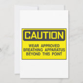 Vorsicht bei der Benutzung von Schildkröten Einladung (Vorderseite)