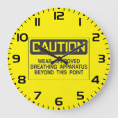 Vorsicht bei der Benutzung von Schildkröten Große Wanduhr (Vorderseite)