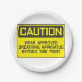 Vorsicht bei der Benutzung von Schildkröten Pappteller (Vorderseite)