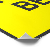 Vorsicht bei der Benutzung von Schildkröten Poster (Ecke)