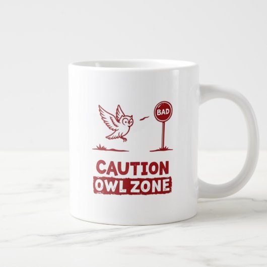 Vorsicht bei der Eule-Zone - Tasse von Spaß (Rechts)