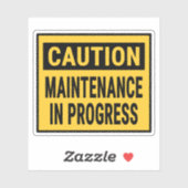 Vorsicht bei der laufenden Wartung Aufkleber (Blatt)