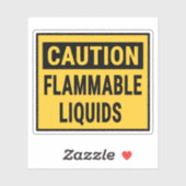 Vorsicht bei entzündbaren Flüssigkeiten Aufkleber (Blatt)