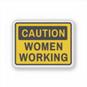 Vorsicht bei Frauen Aufkleber (Vorderseite)