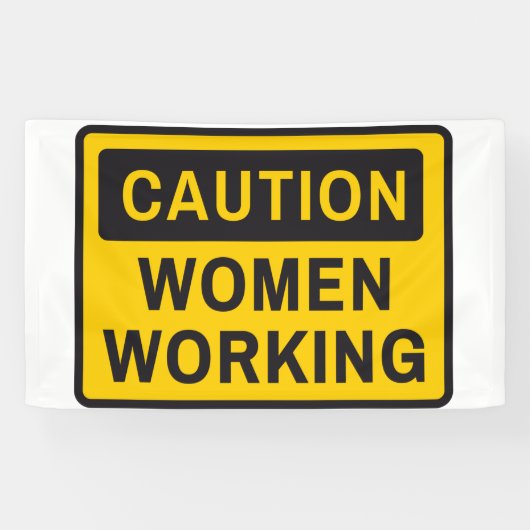 Vorsicht bei Frauen Banner (Horizontal)