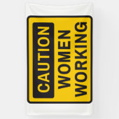 Vorsicht bei Frauen Banner (Vertikal)