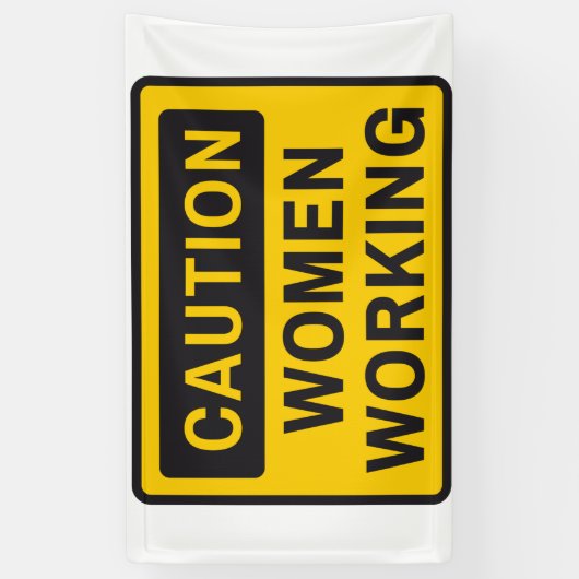 Vorsicht bei Frauen Banner (Vertikal)