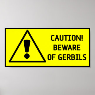 Vorsicht bei Gerbils Poster