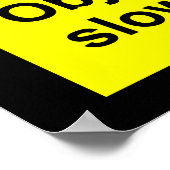 Vorsicht bei geringer Bandbreite Poster (Ecke)