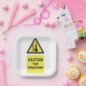 Vorsicht bei Hochtemperatur Pappteller (Party)