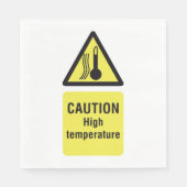 Vorsicht bei Hochtemperatur Serviette (Vorderseite)