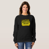 Vorsicht bei Katzen Sweatshirt (Vorne ganz)