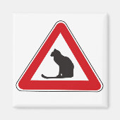 Vorsicht bei Katzen, Verkehrszeichen, Italien Magnet (Vorne)