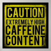 Vorsicht bei Poster mit extrem hohem Koffeingehalt (Vorne)