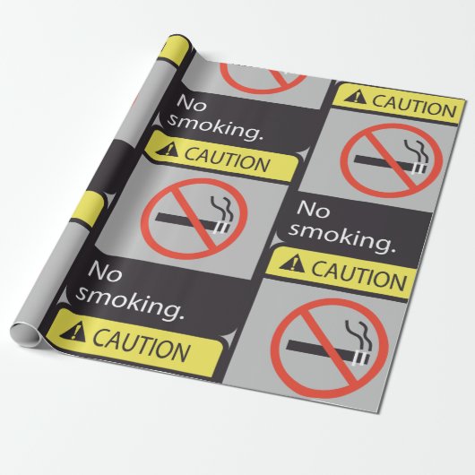 Vorsicht bei Rauchverbot Geschenkpapier (Ungerollt)