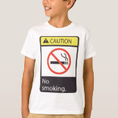 Vorsicht bei Rauchverbot T-Shirt (Vorderseite)