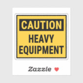 Vorsicht bei schwerem Gerät Aufkleber (Blatt)