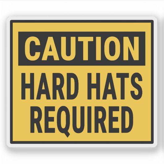 Vorsicht bei schweren Hasen erforderlich Aufkleber (Vorderseite)