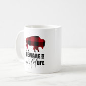 Vorsicht bei Wild Life Buffalo Kariert ID669 Kaffeetasse (Vorderseite Links)