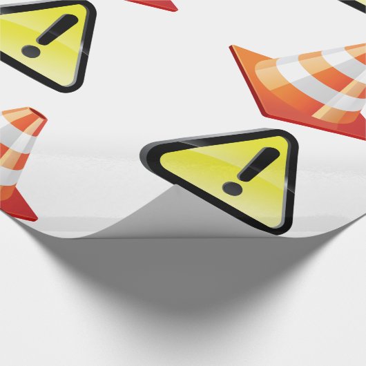 Vorsicht beim Cone Warning Geschenkpapier (Ecke)