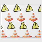 Vorsicht beim Cone Warning Geschenkpapier (Flach)