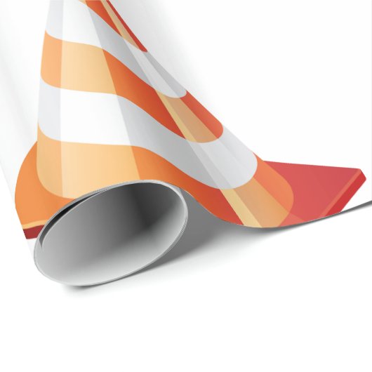 Vorsicht beim Cone Warning Geschenkpapier (Rolleneckpunkt)