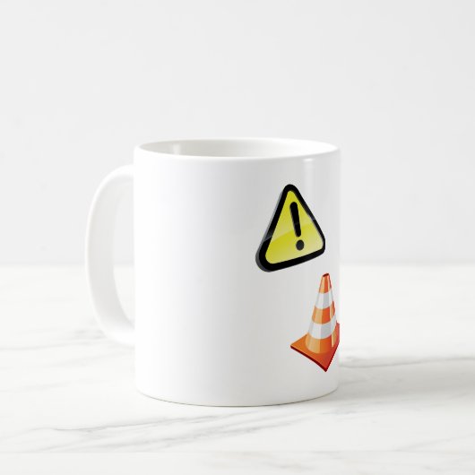 Vorsicht beim Cone Warning Kaffeetasse (Vorderseite Links)