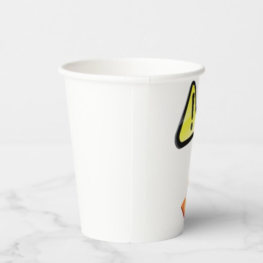 Vorsicht beim Cone Warning Pappbecher (Rechts)