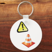 Vorsicht beim Cone Warning Schlüsselanhänger (Vorderseite)