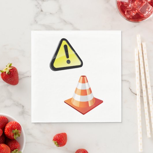 Vorsicht beim Cone Warning Serviette (Beispiel)