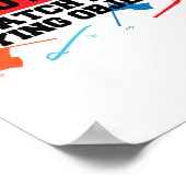 Vorsicht beim Flying Objects-Farbschutz Poster (Ecke)