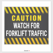Vorsicht beim Gabelstaplerverkehr Aufkleber (Blatt)