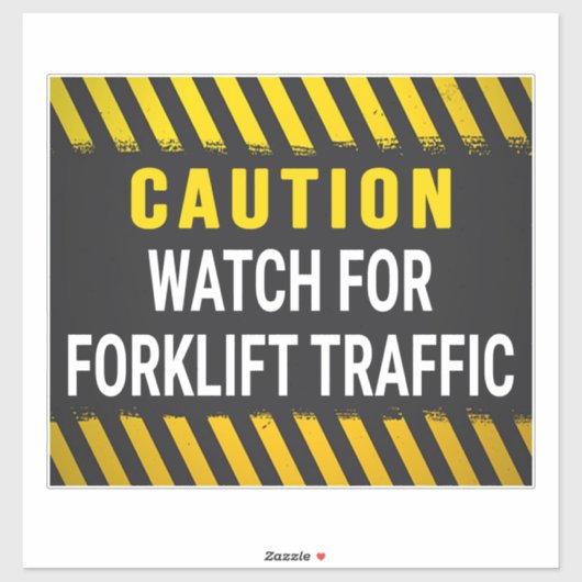 Vorsicht beim Gabelstaplerverkehr Aufkleber (Blatt)