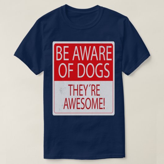 Vorsicht beim Hund T-Shirt (Design vorne)