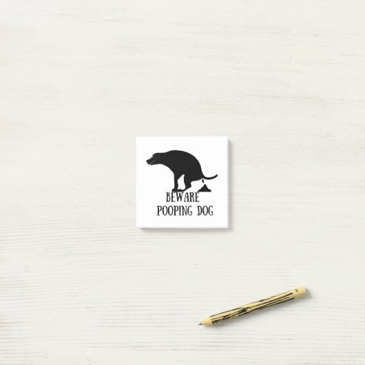 Vorsicht beim Kack Post-it Klebezettel (Auf Schreibtisch)