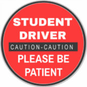 Vorsicht beim Unterricht des Schülers (bitte Patie Aufkleber (Vorderseite)
