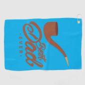 Vorsicht! Bestes Vater Golfhandtuch auf dem Golfpl (Horizontal)