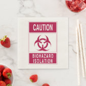 Vorsicht Biogefährdung Serviette (Beispiel)