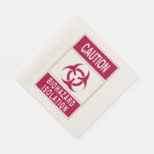 Vorsicht Biogefährdung Serviette (Ecke)