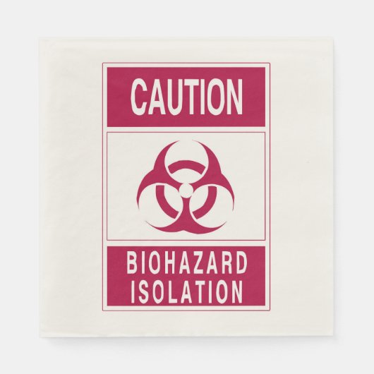 Vorsicht Biogefährdung Serviette (Vorderseite)