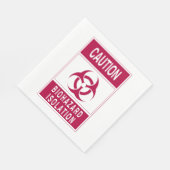Vorsicht Biogefährdung Serviette (Ecke)