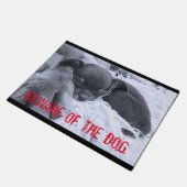 Vorsicht, bissiger Hund Fußmatte (Schrägansicht)