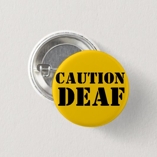 Vorsicht-blinder Haustier-Knopf Button (Vorne & Hinten)