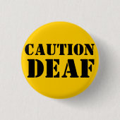 Vorsicht-blinder Haustier-Knopf Button (Vorderseite)