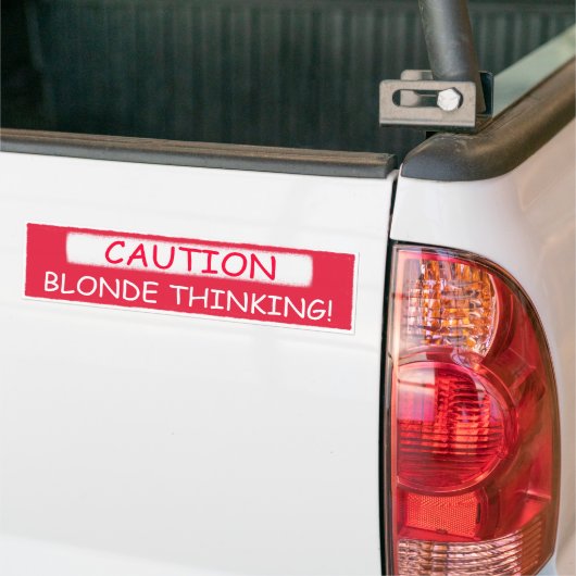 VORSICHT, BLONDES DENKEN! Autoaufkleber (Auf Lkw)