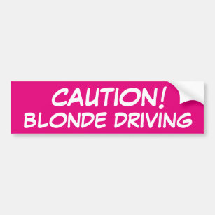 VORSICHT Blondinen-Fahren Autoaufkleber