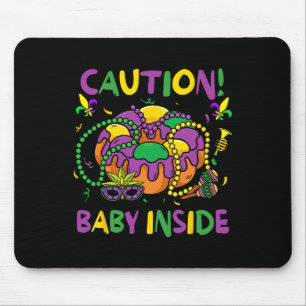 Vorsicht Byby Funny Mardi Gras Parade Carnaval Mousepad